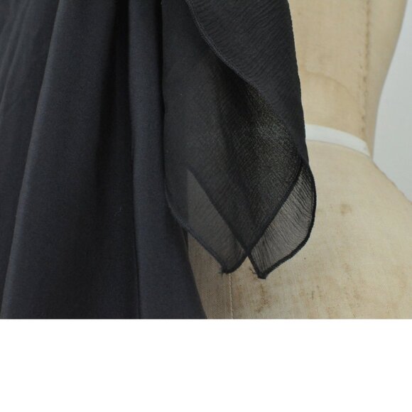 ANNE VALERIE HASH BLACK LACE CHIFFON TIE DRESS SIZE SMALL - Picture 6 of 10